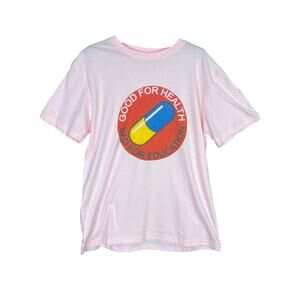 Pills "Good For Health - Bad For Education" Novelty T-Shirt - Size Medium